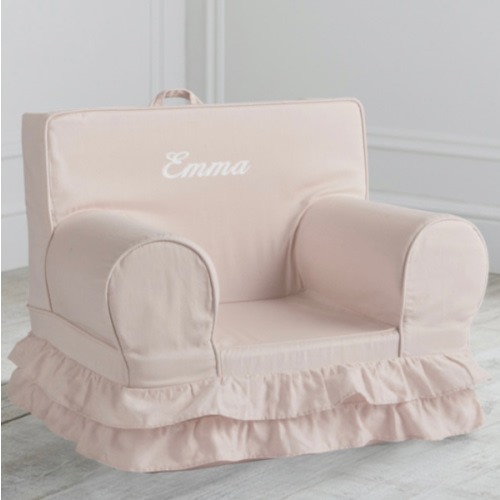 My First Anywhere Chair®, Dusty Blush Ruffle | Pottery Barn Kids