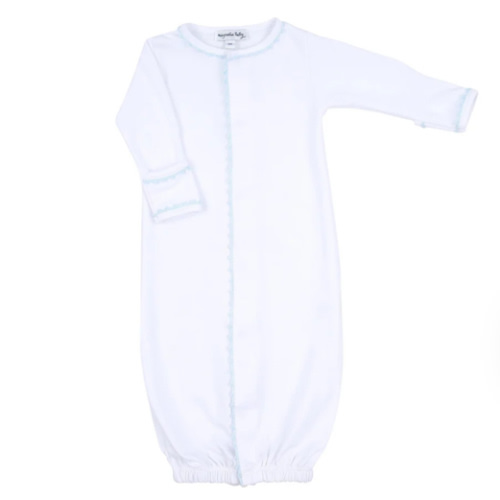 Magnolia Baby Boy Baby Joy Converter with Blue Crochet Trim