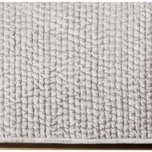 Channel-Stitched Luster Velvet Crib Skirt | RH
