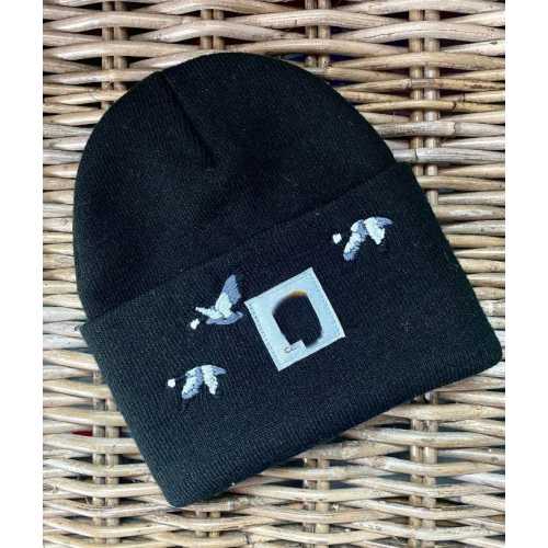 Hand-embroidered (name brand) Goose Beanie