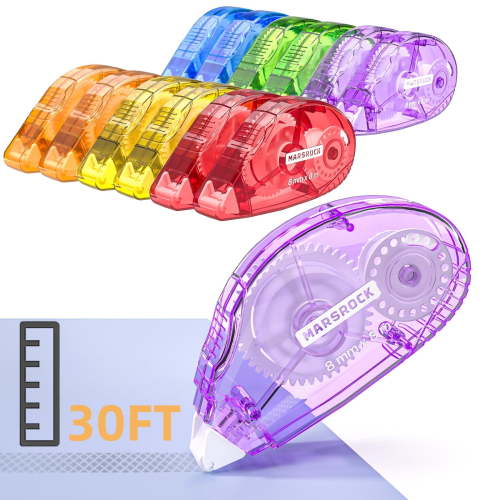 Double-Sided Adhesive Dots Roller – 12 Pack (0.31IN x 26FT) Dots Glue, Craft & Scrapbook Supplies for Gift Wrapping, Scrapbooking, and Photo Tape