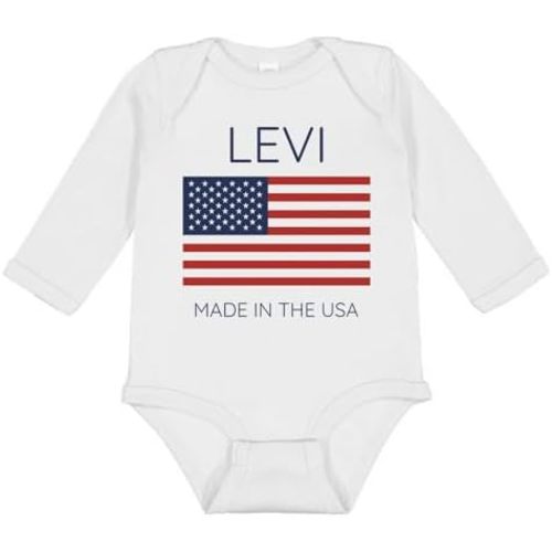 Levi Made in The USA Long Sleeve Baby Infant Bodysuit