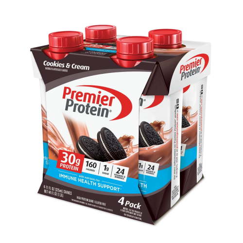 Premier Protein 30g Shake, Cookies & Cream Flavor, Pack of 4