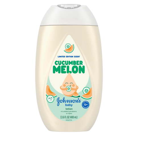 Johnson's Baby Lotion, Cucumber Melon Scent, 13.6 fl. oz