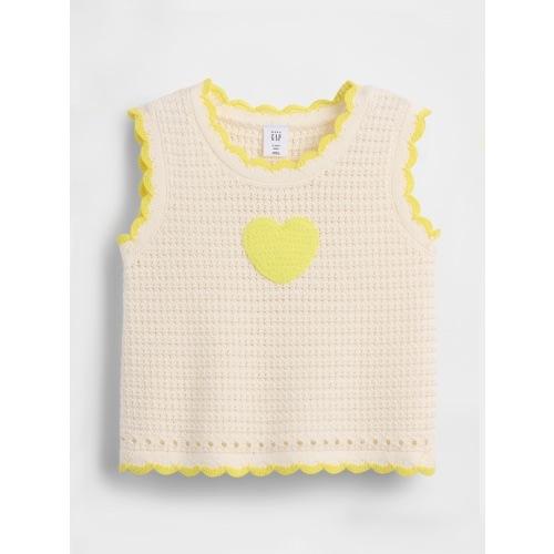 Baby & Toddler Crochet Heart Sweater Tank