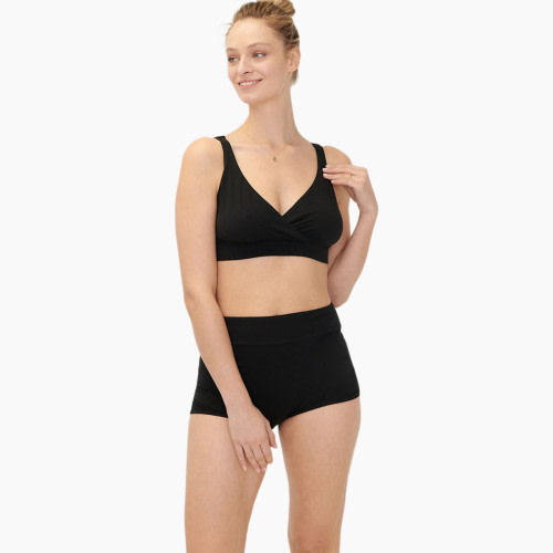 Hatch Collection The Dream Feed Nursing Friendly And Sleep Bralette - Black, L