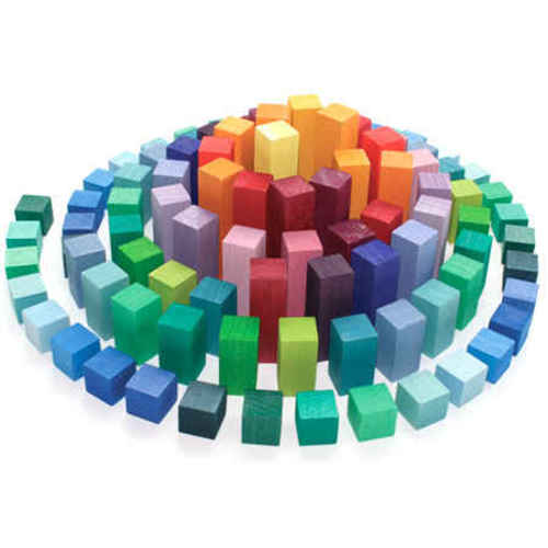 Grimm's Wooden Toys | Large Stepped Pyramid 100 Pieces
