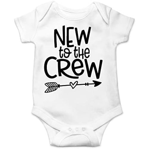 New to the Crew - Baby Clothes - Funny Newborn Bodysuit Outfits for Boys and Girls