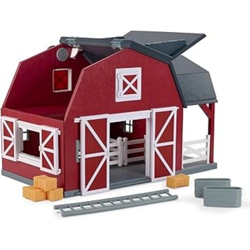 Terra by Battat – 20 Pieces Wooden Animal Barn Toy Set – Farm Animals & Play Fence – Pretend Play for Toddlers & 3+ Years – Educational Toys – Farmhouse Playset with Cute Animal Figures