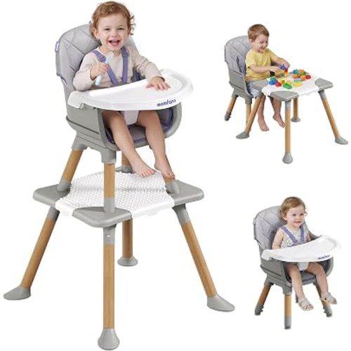 MOMFANN 6-in-1 High Chair for Babies & Toddlers, Secure Anti-Slip Design