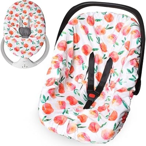 Infant Car Seat Cover Liner, Carseat Cover Liner and Protection for Baby Boys Girls, Soft Comfortable, Machine Washable, Peach