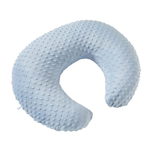 Nursing Pillow and Positioner with Cover for Breastfeeding and Bottle Feeding, Propping Baby, Tummy Time, Baby Sitting Support, Awake-Time Support (Blue, 22" x 17.7" x 5.9")
