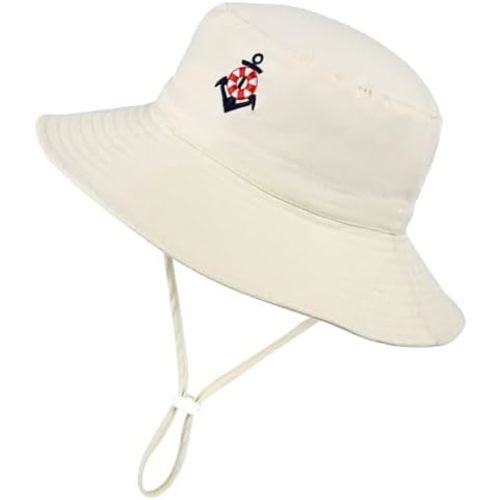 Baby Sun Hat Anchor UPF 50+ Sun Protective Infant Toddler Kid Summer Bucket Hat for Boys Girls 0-7 Years Old