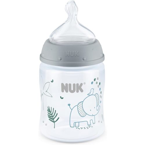 NUK Smooth Flow Anti Colic Baby Bottle, 5 oz, Elephant