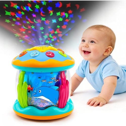Baby Toys Ocean Projector Rotating Musical Learning Toys