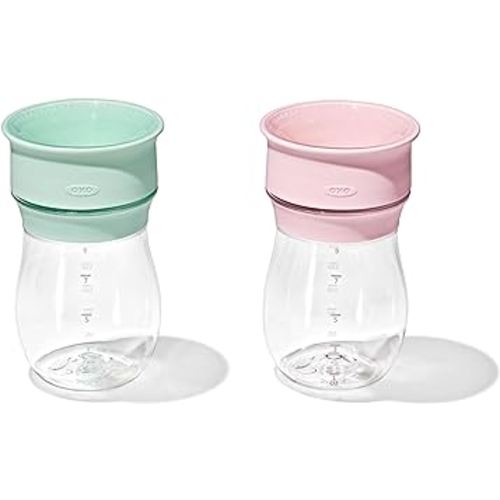 OXO Tot Transitions 360 Cup 9 Oz. - Opal and Blossom - 2 pack