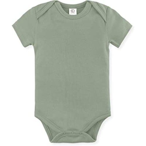 Colored Organics Unisex Baby Organic Cotton Bodysuit - Short Sleeve Infant One Piece