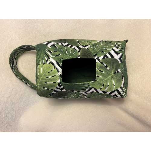 Baby, toddler diaper, and wipes travel bag/travel case/travel pouch.Monstera print