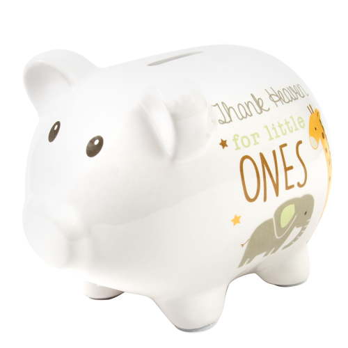 Baby Essentials My First Piggy Bank for Newborns, Infants and Toddlers in Thank Heaven for Little Ones