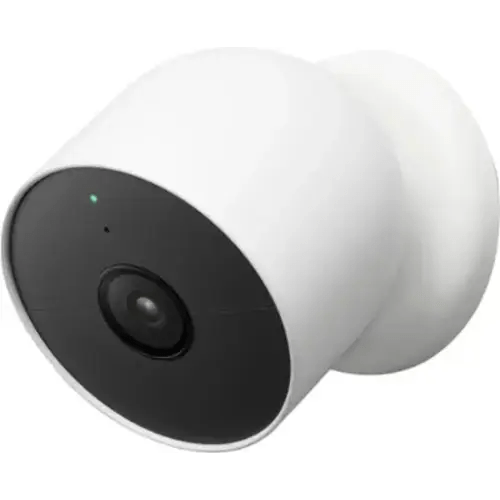 Google - Nest Cam Indoor/Outdoor Wire Free Security Camera - Snow