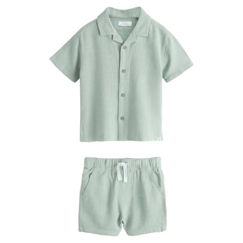 Kids' Short Sleeve Button-Up Shirt & Shorts Set