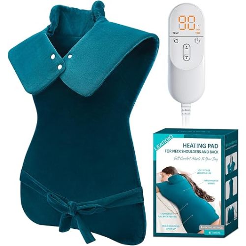 Heating Pad for Neck Shoulders Back Pain Relief, Electric Extra Large Heated Wrap for Full Body Relax, Dry/Moist Heat Pad, Christmas Birthday Gifts for Women Mom Grandma, Stocking Stuffers for Adults