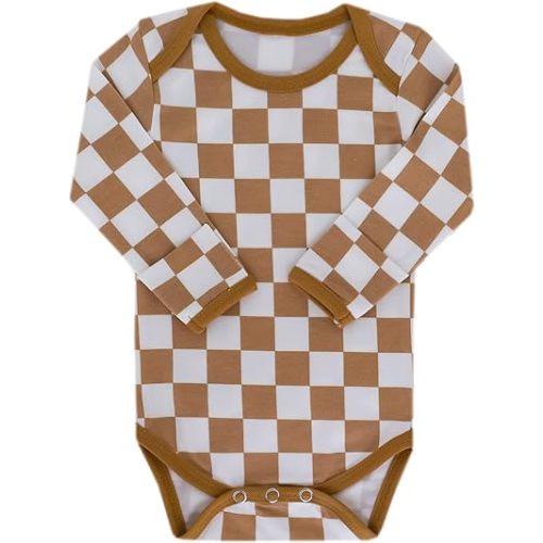 Copper Pearl Long Sleeve Bodysuit Baby: Ultra Soft Baby for Newborns, Boys, and Girls - Stylish, Comfortable, Overlap Shoulders, Premium Knit Fabric - 0-3 Months, Rad