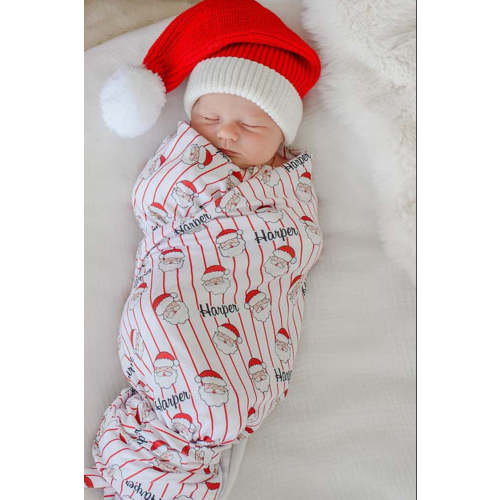 Personalized Christmas Swaddle | Holly & Jolly – Caden Lane