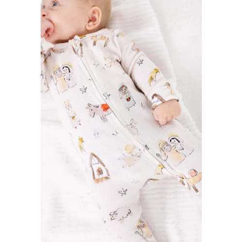 Away In A Manger Footless Christmas Pajamas - Christian Pajamas – Simply Blessed Children's Boutique