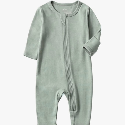 O2 BABY Baby Boys Girls Organic Cotton Zip-Front Sleeper Pajamas, Footed Sleep 'n Play