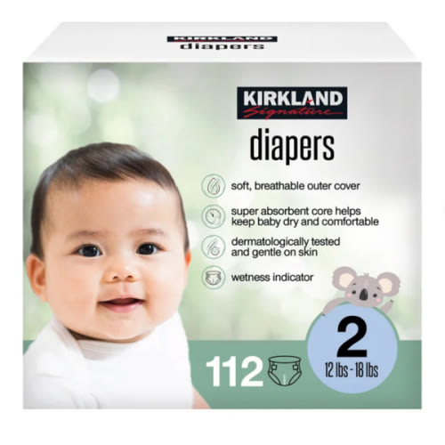 Kirkland Signature Diaper Size 2, 112-count | Costco
