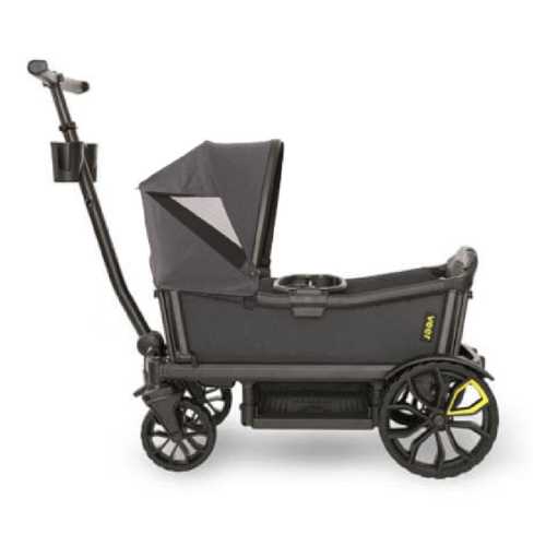 Veer Cruiser (2 Seater) Stroller Wagon + Canopy Bundle - Grey/Grey