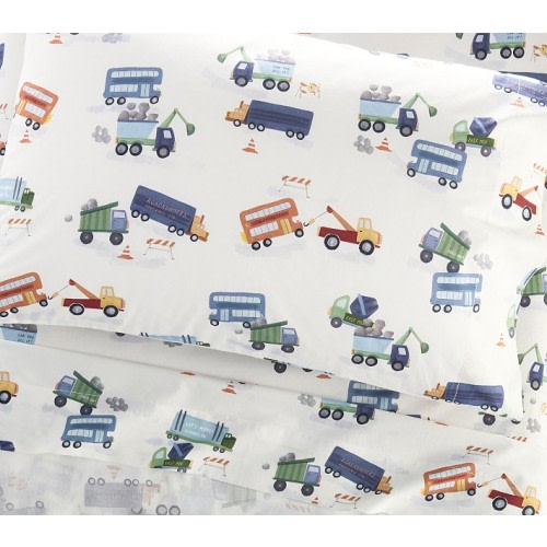 Heritage Construction Organic Toddler Sheet Set