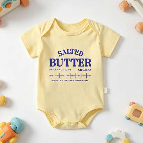 Salted Butter Baby Bodysuit, Stick Of Butter Baby Outfit, Foodie Chef Clothes, Butter Lover Gift, Funny Baking Clothing Gift For Newborn