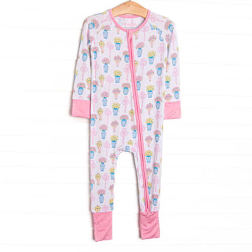 Garden Party Petals Bamboo Zippy Pajama, Pink – Stitchy Fish