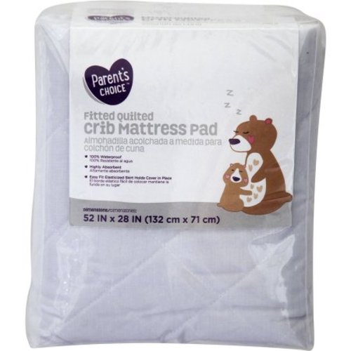 Parent's Choice Fitted Quilted Crib Mattress Pad