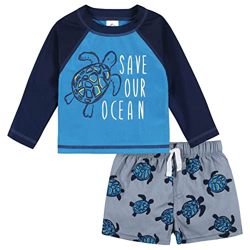 2-Piece Baby & Toddler Boys Later Gator Rash Guard & Swim Trunks Set