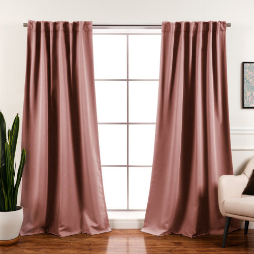 Ebern Designs Bantam Solid Blackout Thermal Rod Pocket Curtain Panels & Reviews | Wayfair