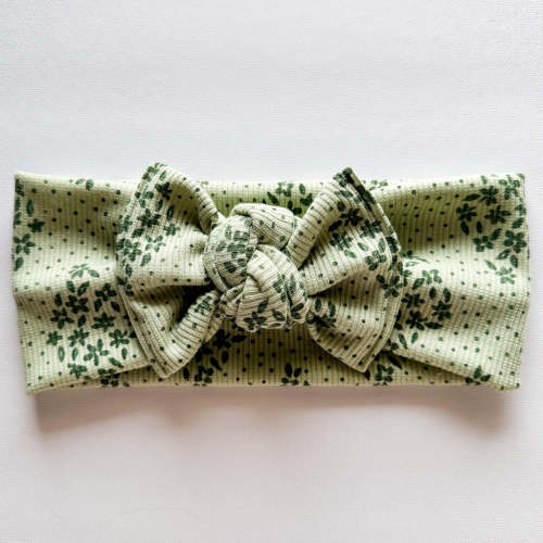 Evergreen Blooms : Flat Bow Headband – Turbans For Tots