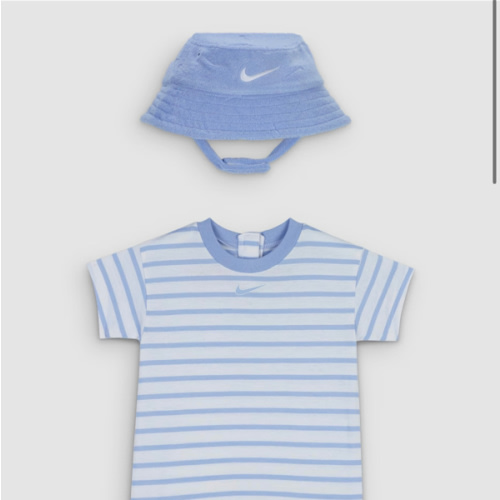 Nike Baby Short Sleeve Romper with Bucket Hat. Nike.com