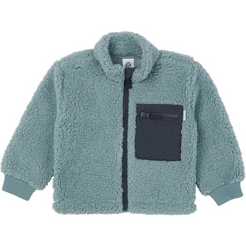 Gerber Baby Toddler Boys Girls Sherpa Fleece-Lined Zip Up Jacket