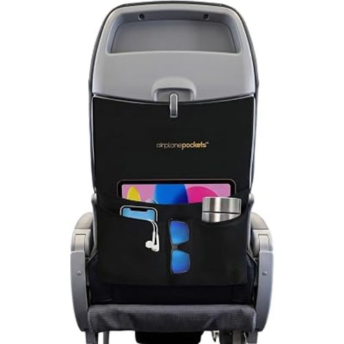 Airplane Pockets - Plane Storage Organizer & Tray Table Cover, 4 Pockets
