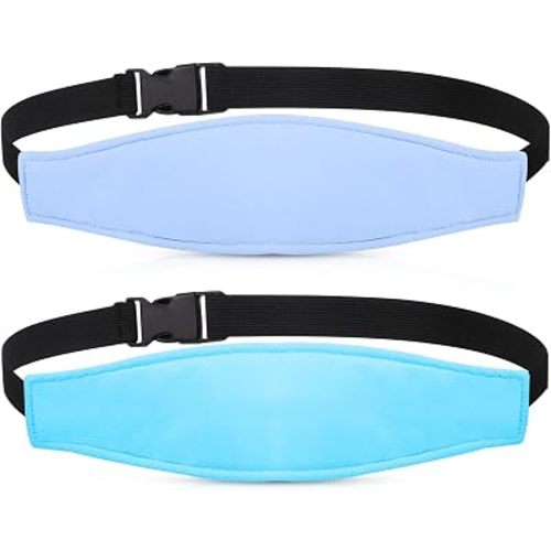 HESTYA 2 Pcs Carseat Head Support Toddler, Stroller Seat Headrest for Sleeping Traveling, Neck Relief Headband Strap for Kids Children Toddler Infant(Fresh)