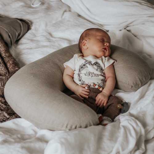 Nursing Pillow Cover Neutral, Breastfeeding Pillow Cover, Feeding Pillow Cover, Linen Nursing Pillow Cover, Breastfeeding Essentials