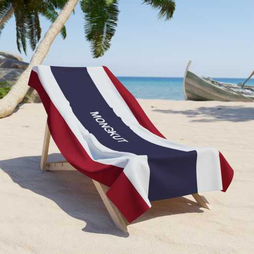 Thailand Flag Beach Towel | Personalized Name on the flag, Thailand Flag towel, Flag of Thailand, Thailand Flag beach tovel, Thailand