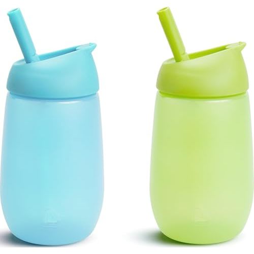 Munchkin Simple Clean Straw Cups for Toddlers 1-3, 10 Ounce, 2 Pack