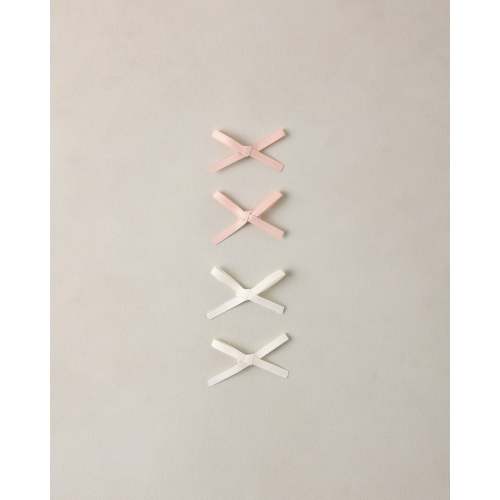 Mini Satin Ribbon Bows Pearl, Ivory