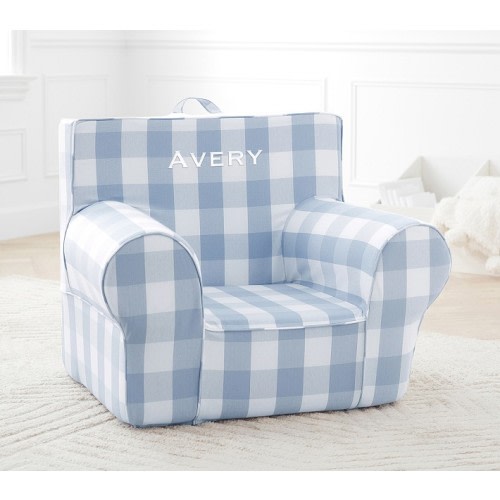 Kids Anywhere Chair®, Chambray Blue Twill with Buffalo Check