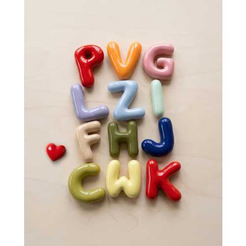 Bubble Ceramic Letters | Personalized Name | Nursery | Handmade Scandinavian Wall Decor | Bubble | Gift | Colorful Alphabet Font