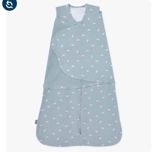 Blue Bird Print Cotton Swaddle Newborn | HALO